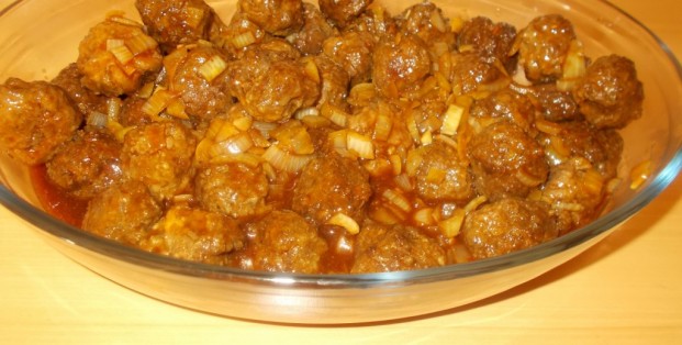 Chinese gehaktballetjes in pittige zoete saus