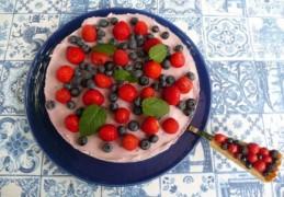 Romige Yoghurttaart met zomerfruit (glutenvrij)