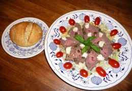 Rosbief carpaccio met truffelmayonaise