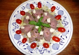 Rosbief carpaccio met truffelmayonaise