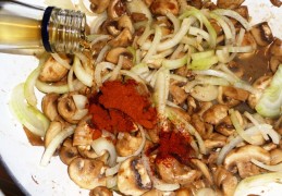 Champignons met knoflooksaus (zoals op de kerstmarkt)