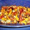 Gebakken pompoen met feta en ham