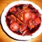 Stoofpeertjes met glühwein en sinaasappel