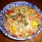 Gerookte makreel met spaghetti