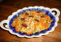 Risotto met pompoen en yacon