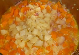 Risotto met pompoen en yacon