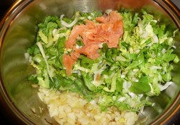 Andijvie stamppotje met gerookte zalm