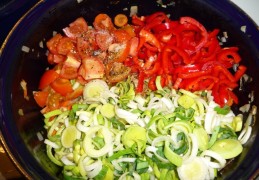 Runderstoof met veel groenten en tagliatelle (gezond en lekker)