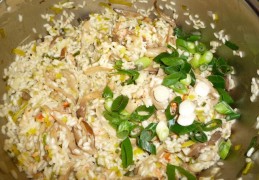 Risotto met oesterzwammen en zalm