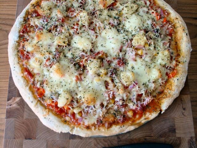 Bob’s zelfgemaakte pizza