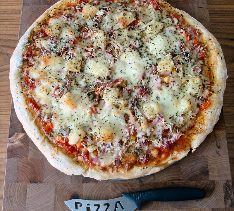 Bob’s zelfgemaakte pizza