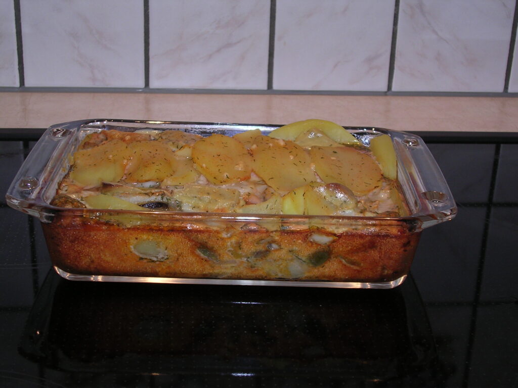 Stoofpotje met groenten en vis