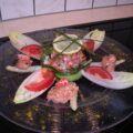 Een fijn slaatje met tartaar van zalm