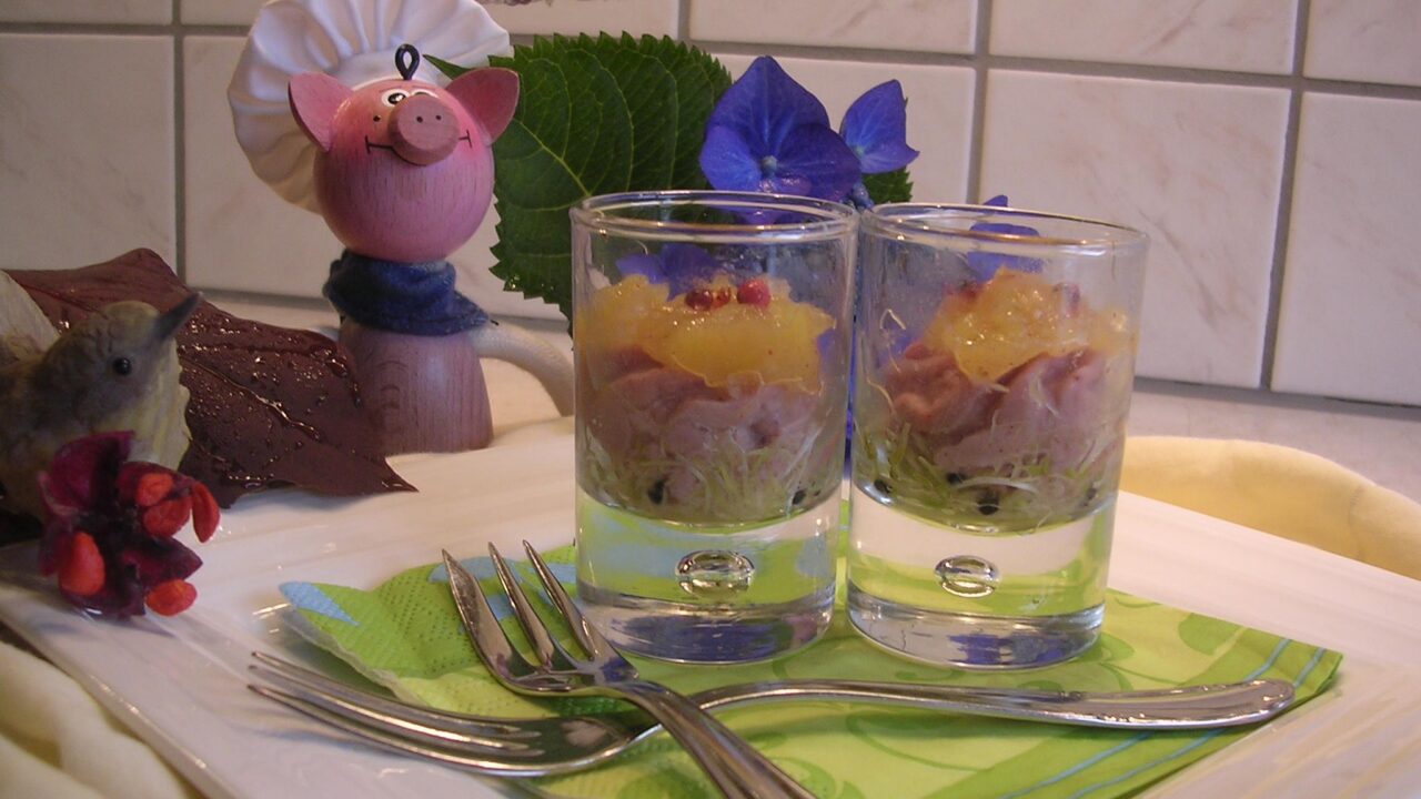 Hapje: Gerookte eendenborst met mango confituur