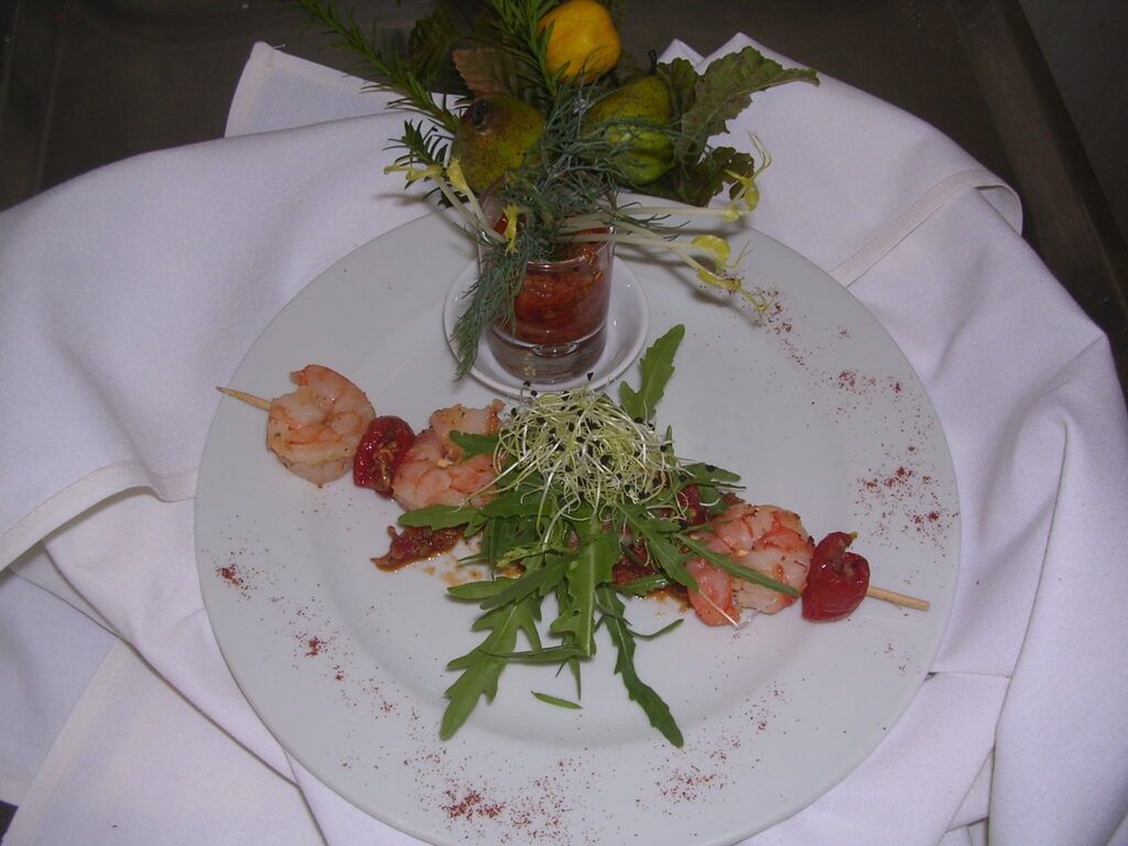 Scampi brochettje