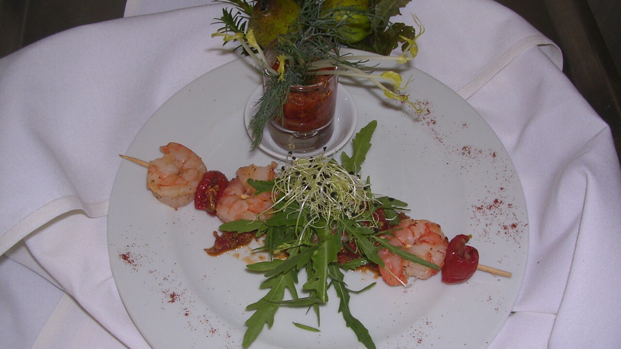 Scampi brochettje