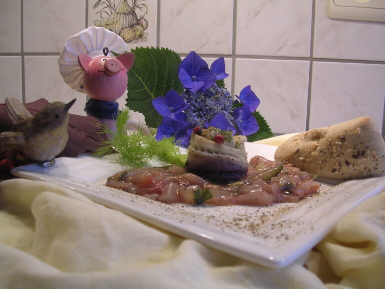 Tongscharrolletje met lambrousco