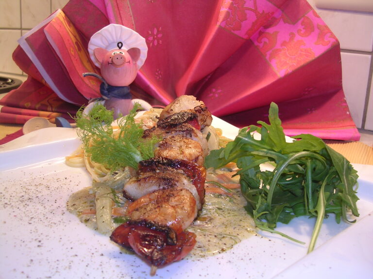 Spiesje van scampi,kabeljauw en zongedroogde…
