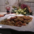 Spagetti met rode pesto en…