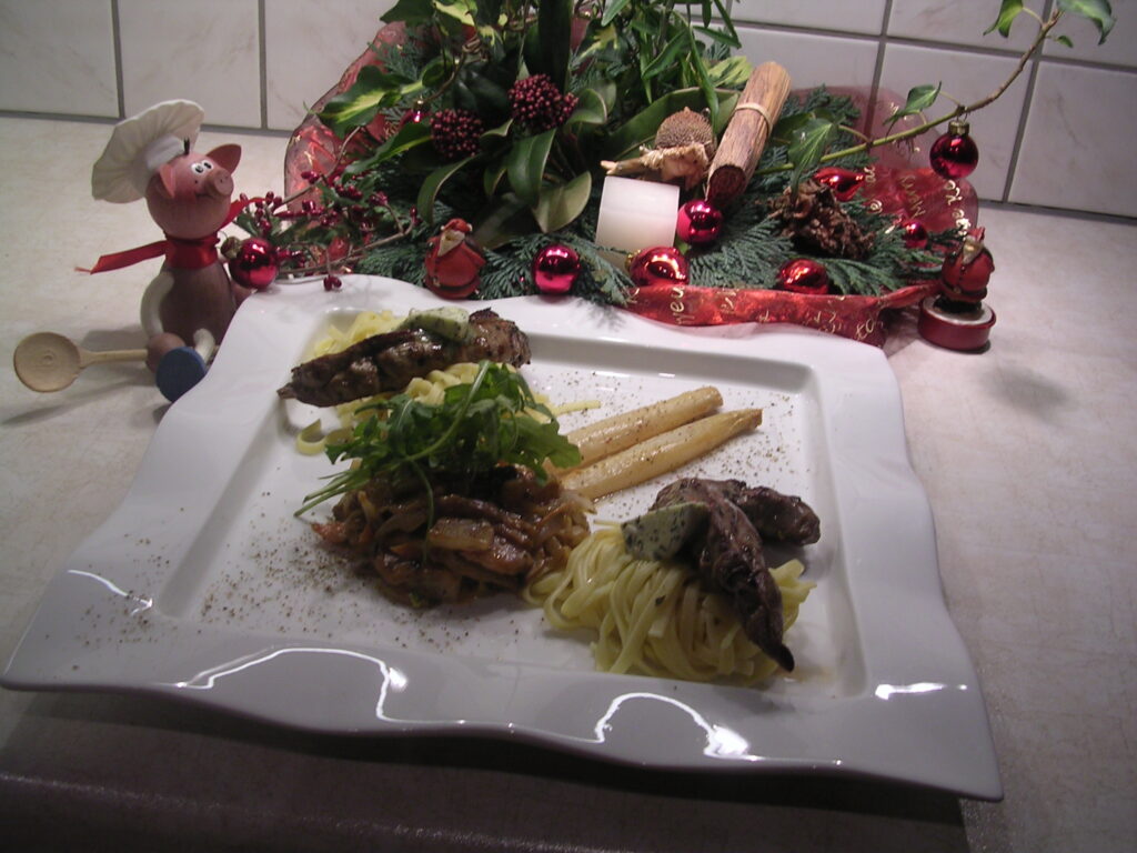 Lamshaasje met taglioline al tartufo en …