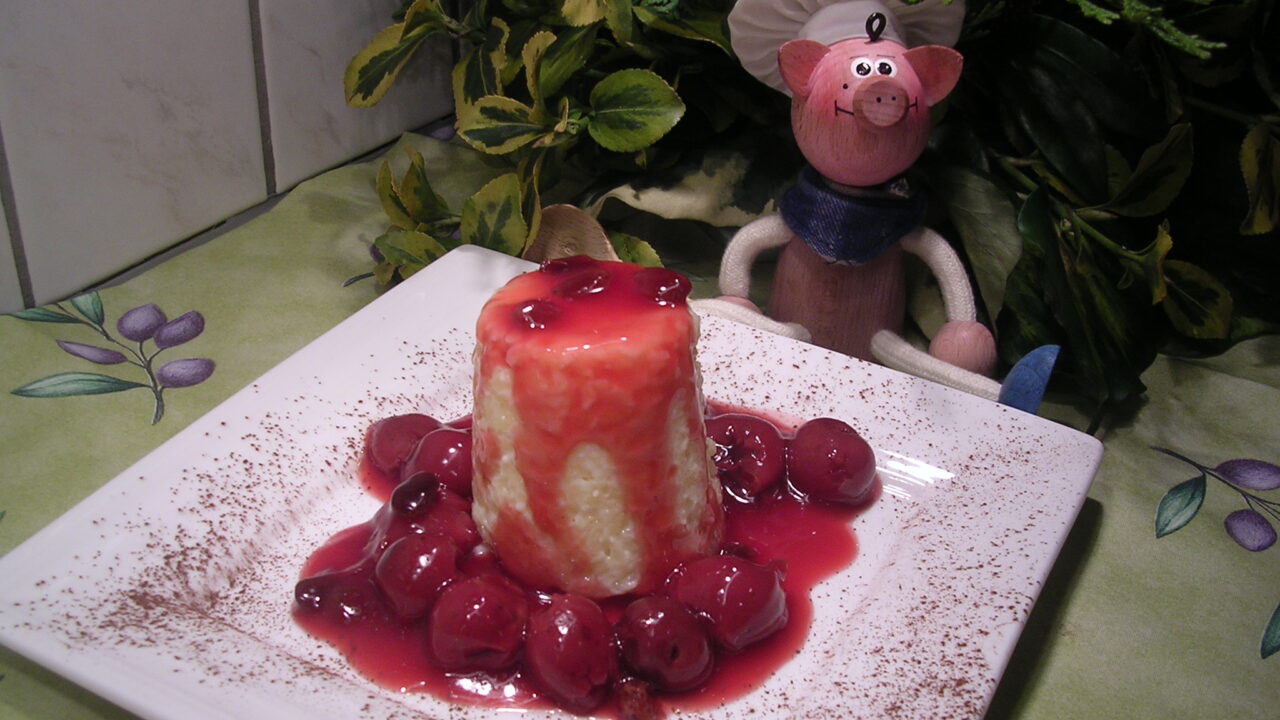 Dessert: Warme rijstpap avec cerises chaud