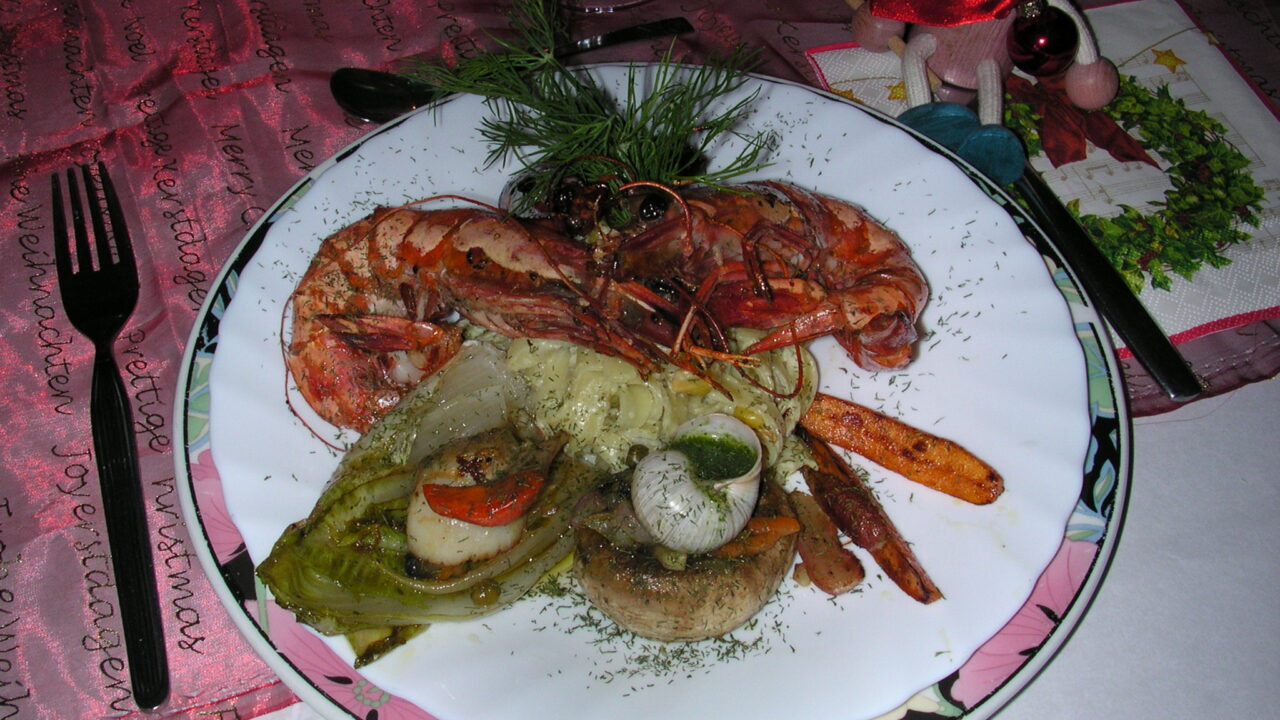 Hoofdschotel kerst Juan-Les-Pins