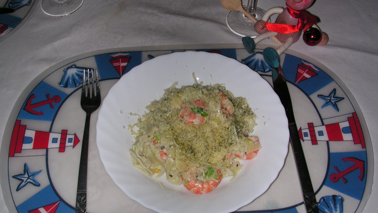 Tagliatelli met rivierkreeftstaarten …
