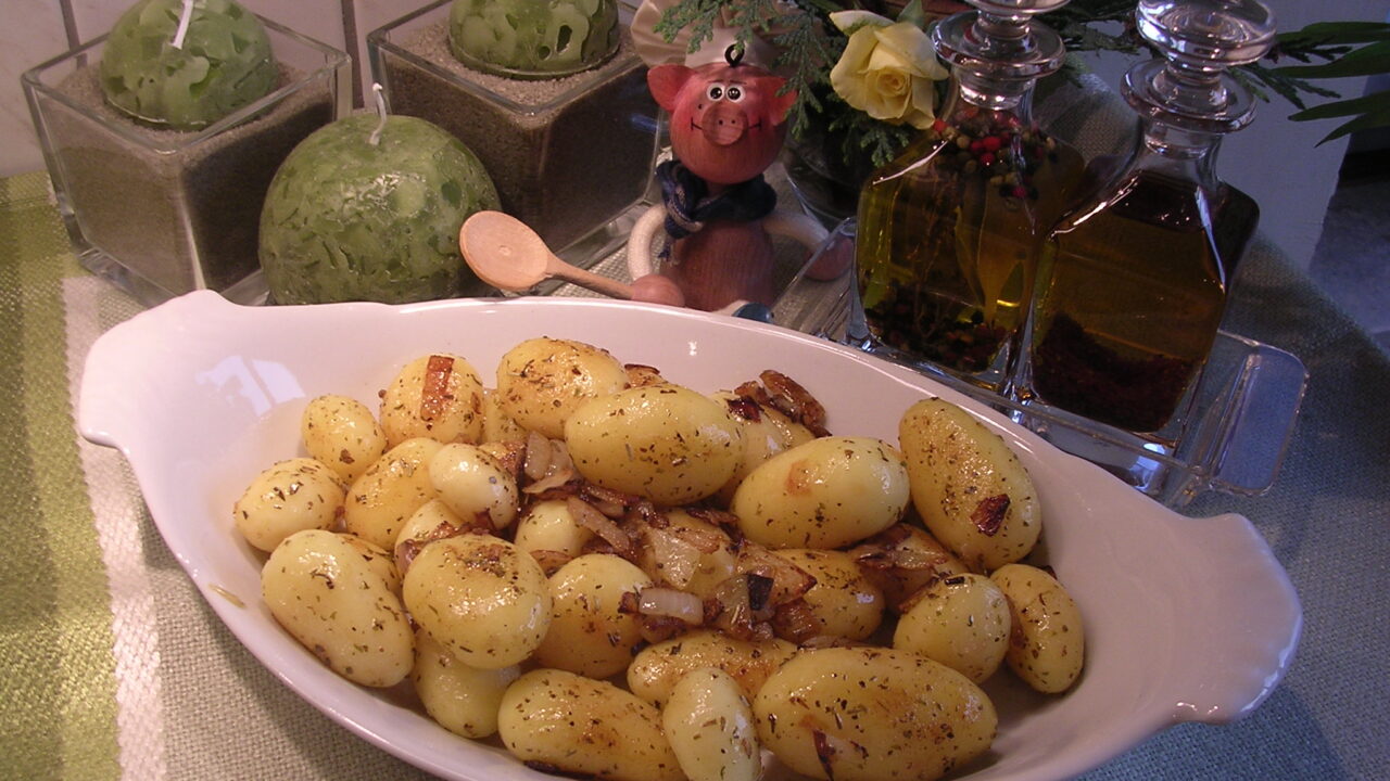 Aardappelen : krieltjes met méditerrané kruiden en…