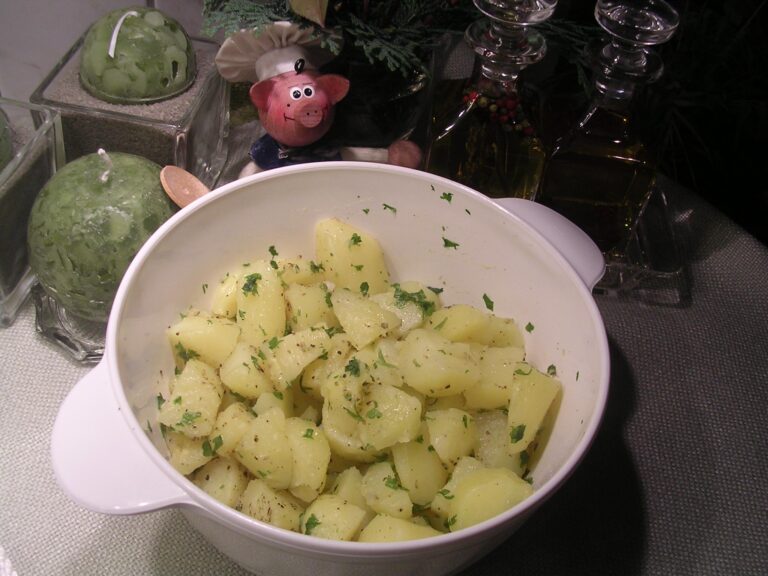 Aardappelen met peterselie look en kaas