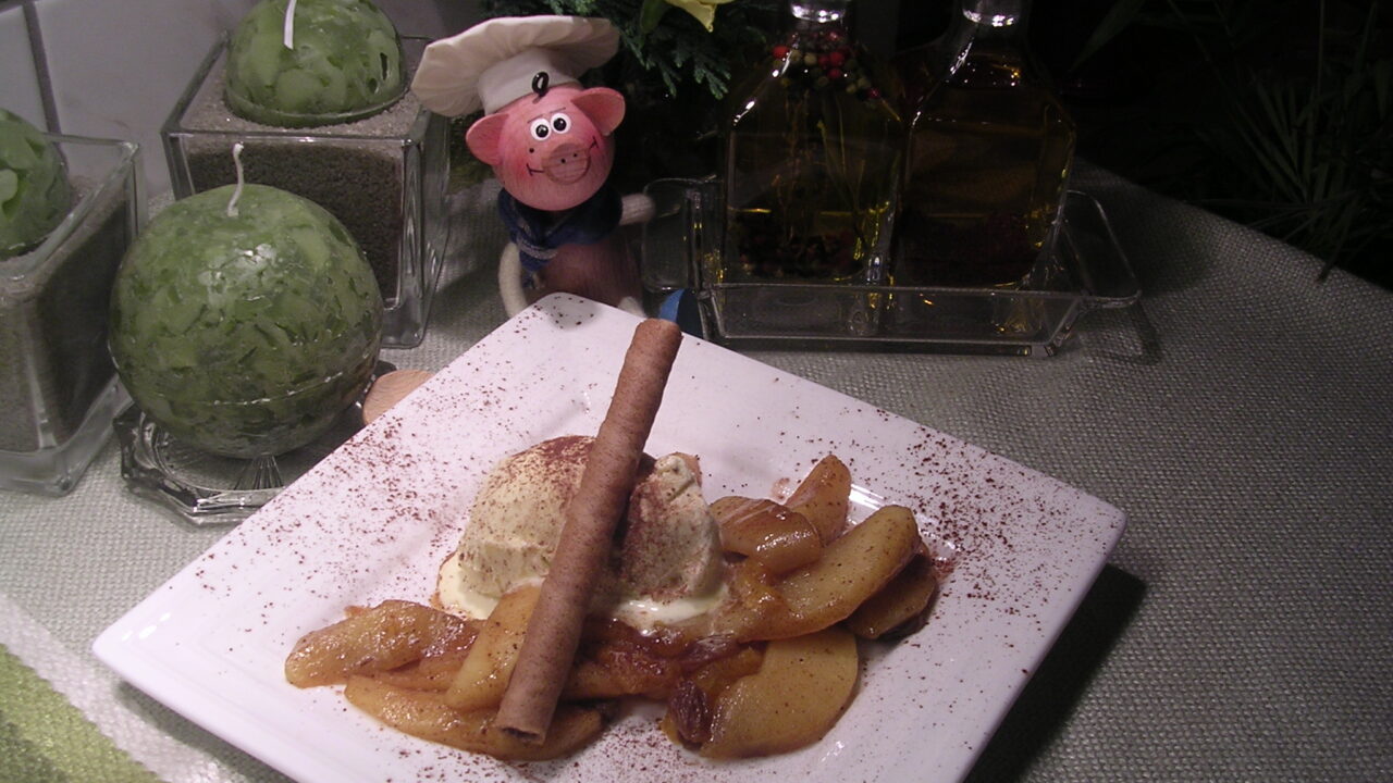 Dessert : manderijn met appel en …