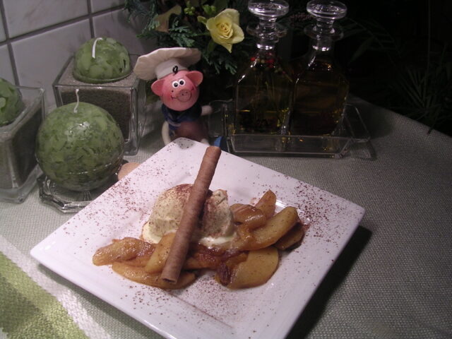 Dessert : manderijn met appel en …