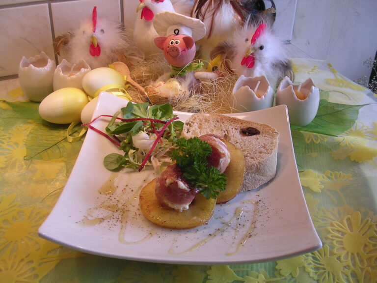 Geitenkaasjes met gerookt spek