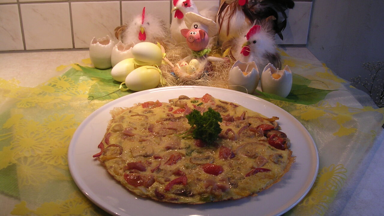 Paasomelet op zijn paasbest