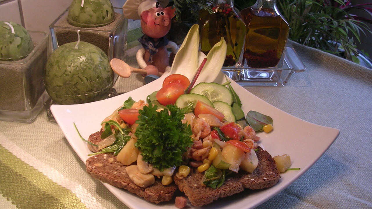 Volkorentoast met overschotjes