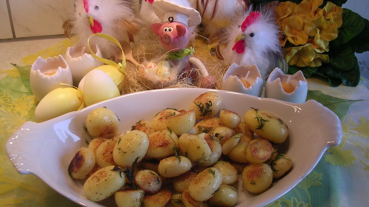 Aardappelen : Krieltjes opgebakken met verse dille en witte wijn