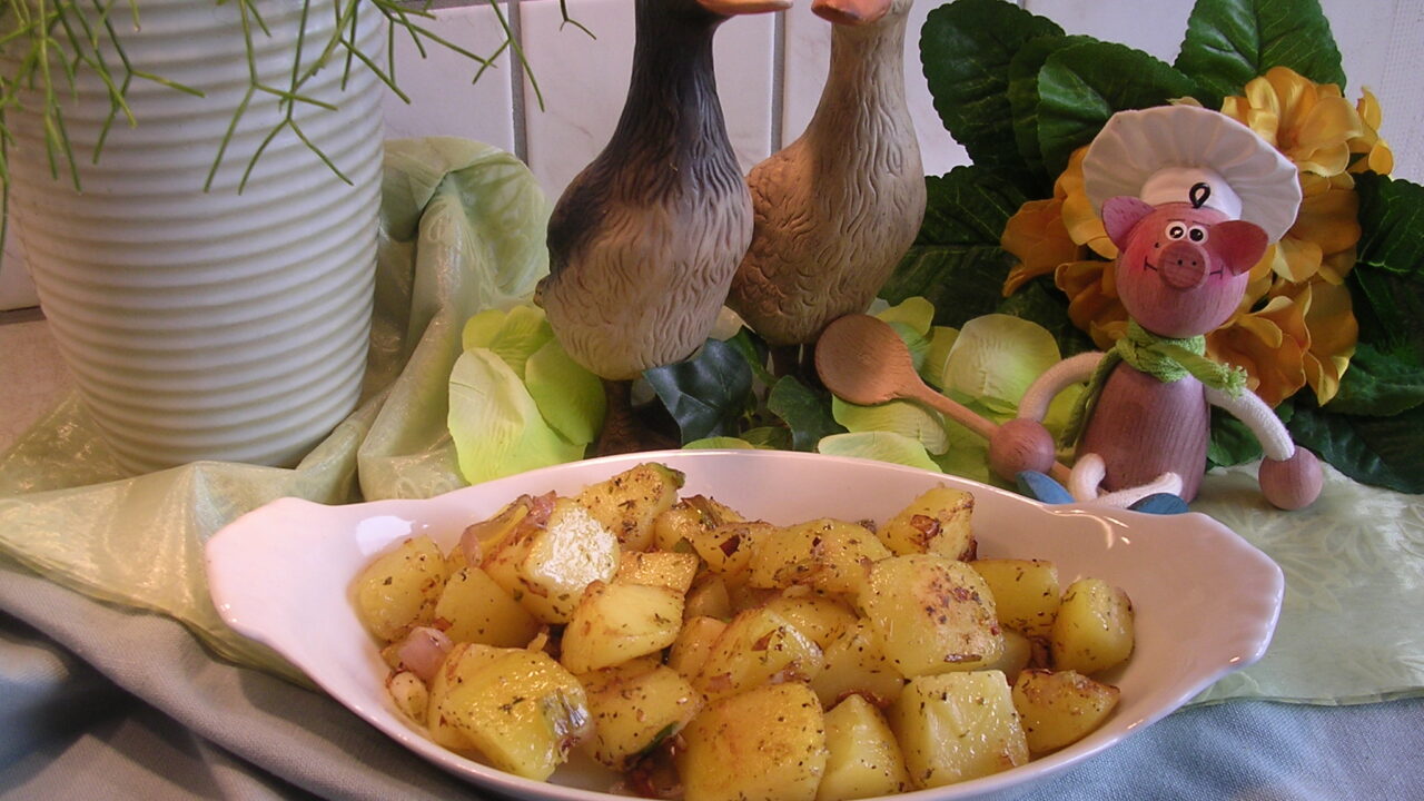Aardappelen met sjalot en lente ajuintjes