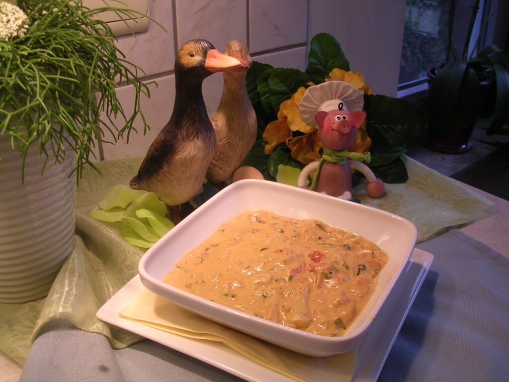 Saus : een zacht mosterd roomsausje met …