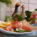 Voorgerechtje met gerookte zalm