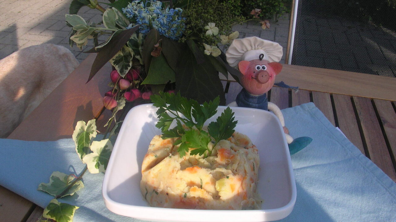 Aardappelpuree iets anders voor 1 persoon
