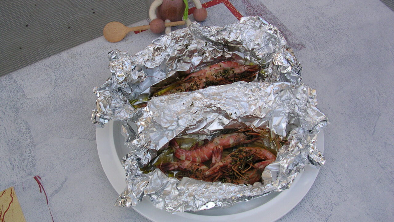 Vakantie papilot met langoestines