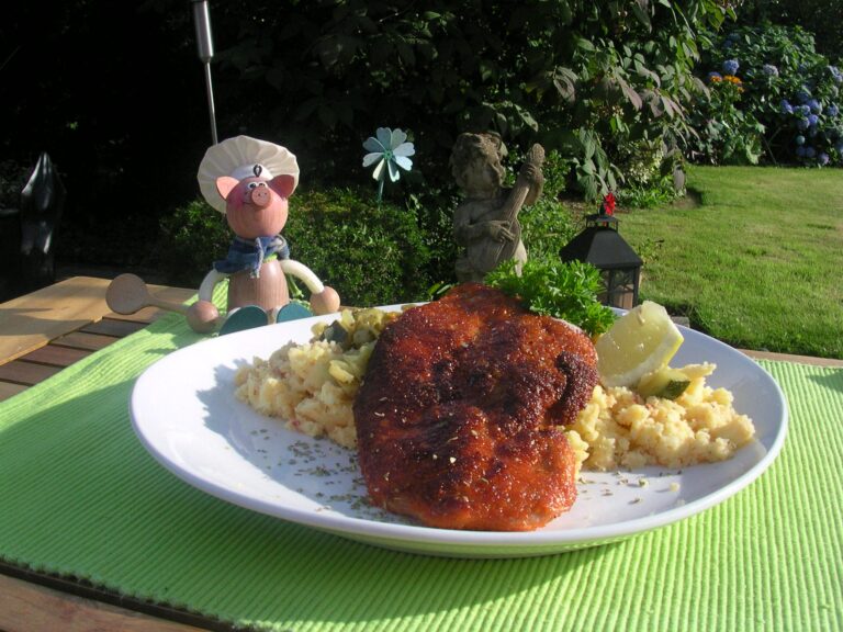 Kalkoen snitzel met wortelpuree apart gekruid