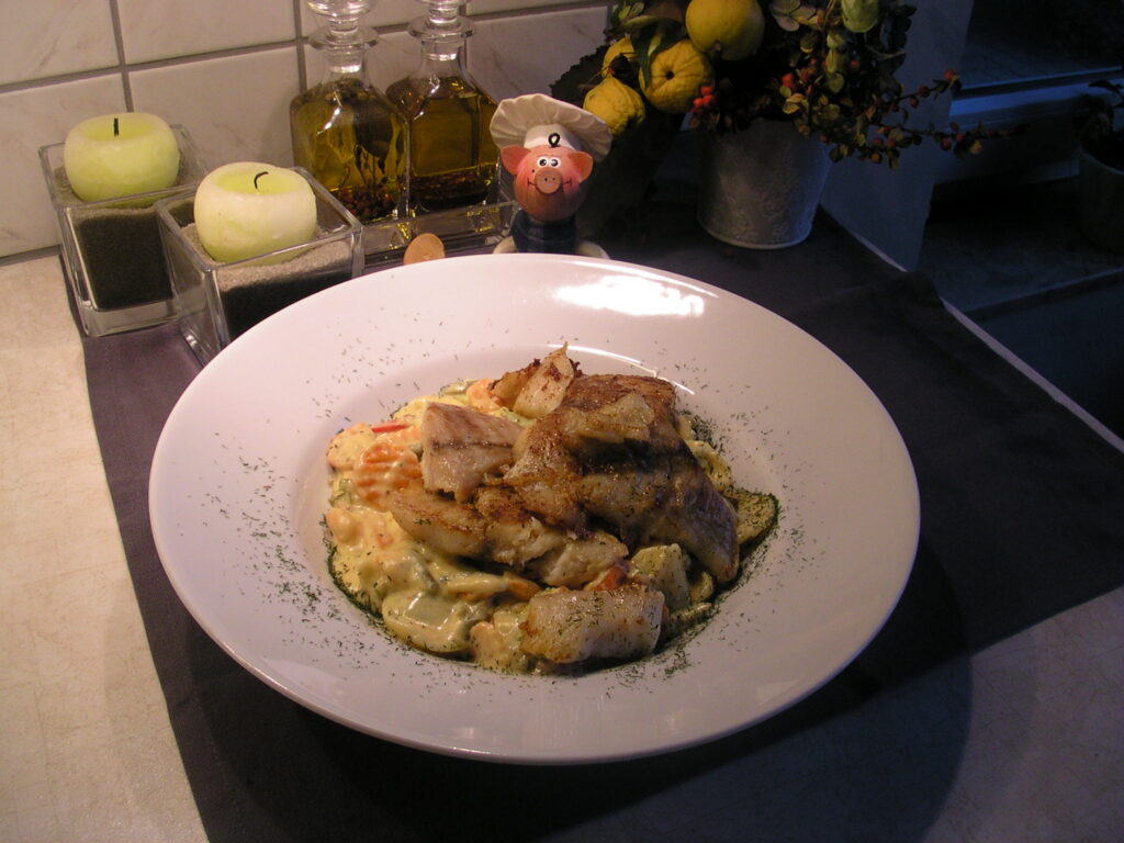 Perche du Nil avec tortilinni épinards