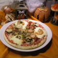 Pizza met vis ,schaal en schelpdieren