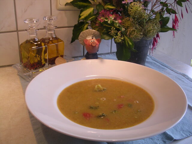 Soep : herfst soep met broccoli en tomaten enz …