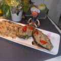 Gevulde aubergines