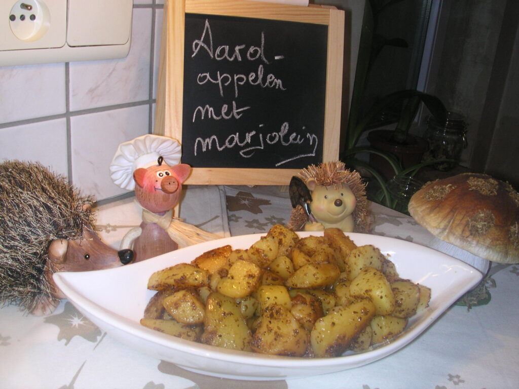 Aardappelen opgebakken met marjolein