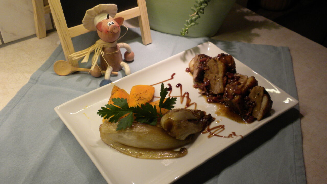 Gegrilde eendeborst