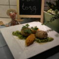 Sole rolls on a bed of leeks