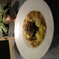 Blinde vink in een nestje van puree