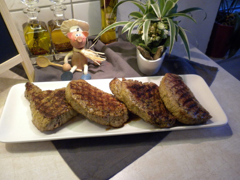 Gegrilde, gemarineerde rundersteak